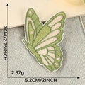 Green and pink butterfly embroidery patch measuring 7x5.2cm for clothing DIY - Green Butterfly