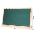 Macro detail of wood necklace stand with dimensions 40cm width and 24cm height - Green