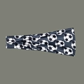 Dark grey sports headband with soccer pattern for running, yoga, and fitness - Large Soccer Dark Grey