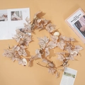 Autumn garland featuring white pumpkins, maple leaves, and berries for home decoration - 1.72m 100g Pumpkin Berry Style Maple Leaf Garland
