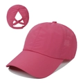 Berretto da baseball rosa in mesh traspirante con cinghie elastiche incrociate - Regolabile / Rosa Rosso