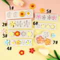 Stampi in silicone mini girasole e margherita per decorazione torte e cioccolato - Set completo da 7 / Grigio