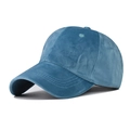 Klassieke donkerblauwe chenille honkbalpet met getextureerde afwerking - Blauw