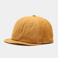 Detail of mustard yellow cotton work cap featuring soft brim and vintage washed texture - M (56-58cm) / Yellow