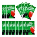 Green American football party favor bags with Touch Down helmet and ball prints - Mixed Football Theme Gift Bags 10PCS