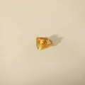 Detailed view of golden heart ring with floral engraving and LOVE inscription - LOVE Lettering (W319LOVE)
