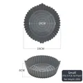 Cestello in silicone grigio per friggitrice ad aria 19cm tondo design a onde - Gen 1 Grigio 19cm