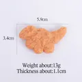 Realistic fried chicken nugget dinosaur model display prop with detailed crispy texture - 5.9cm Dinosaur Chicken Nugget (No Hook)