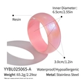 Detailed view of pink resin bangle with glitter texture and technical specifications - Pink (YYBL025065-A)