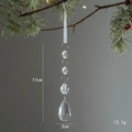 Transparent acrylic snowflake waterdrop pendant for Christmas tree decoration - Transparent Pendant Style E