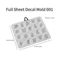 Silicone resin mold with 20 irregular shapes for DIY gemstone pendant jewelry making - Multi-Shape Patch Mold