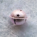 Pink frosted 4cm star pattern metal bell accessory for crafts and pet collars - Pink