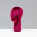 Elegant rose red velvet mannequin head stand for professional hat and wig display - Wine Red Velvet