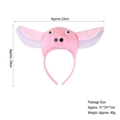 Pink plush pig ears headband for kids animal costume party or school performance - 3D Pig - Pink