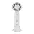 Portable white mini handheld bladeless fan with desktop stand and USB charging port - T10 White