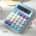 Blue 12-digit scientific calculator with colorful round floating keys for office use - Mechanical Button 12-Digit Blue 817s