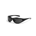 Futuristic Y2K sport sunglasses with sleek black plastic frame and dark lenses - Bright Black / Gray