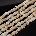 Macro shot of irregular natural shell stone beads in beige and white for DIY jewelry - 8*5mm (Approx. 220 Pcs) / Beige Shell Chips