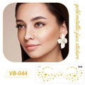 Gold metallic face stickers VB-044 with sun-kissed freckles design for makeup - VB-044 (Gold Metallic) / Gold