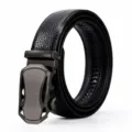 Cinta de hombre automática de cuero de vaca negro, estilo elegante para negocios y ocio. - Estilo 22