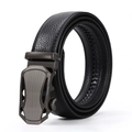 Cintura automatica da uomo in vera pelle bovina nera, stile business casual elegante. - Stile 22
