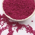 Deep pink 2mm glass seed beads for DIY jewelry making in a white bowl - Rose Red