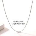 1.8mm rose gold stainless steel curb chain necklace, 40cm length with 5cm extension - 1.8 Curb Chain