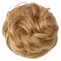 Blonde curly hair bun extension made of heat-resistant synthetic fiber for women - 27# Honey Blonde
