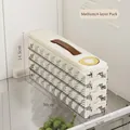 4-layer stackable plastic egg storage box with date tracker and brown handle - Medium - 4 Tiers / Cream White