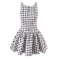 Mouwloze mini-jurk met zwart-wit ruitpatroon, knopen aan de voorkant en plooirok - XS / Zwart-wit geruit