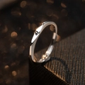Minimalist S925 silver Leo zodiac sign ring in polished silver finish and open style - Adjustable Open / Leo