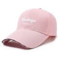 Pink baseball cap with Vintage YOURSELF embroidery and Sport printed brim detailing - Adjustable / Pink