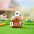 Cute capybara resin figurine wearing a chef hat and holding a white lantern decoration - 3087 Overtime Capybara