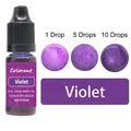 Violet liquid candle dye in 10ml dropper bottle with multi-shade color gradient effect - 10ml / Violet
