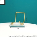 Golden musical note ornament with a clear glass base for modern desk decor - Metal/Crystal / Crystal Base Musical Note Style A / 12x12cm