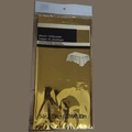 Detail of waterproof golden plastic tablecover in reusable packaging for party supplies - Tablecloth