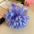 Macro shot of a purple rose hair clip showing lifelike silk petals and delicate textures - Blue Lotus Claw Clip (86#)