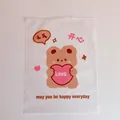 Frosted cartoon bear waterproof travel storage bag for clothes size 30x40.3cm - 3# Love Heart Cha Cha Bear (Large)