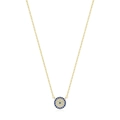 Halskette aus vergoldetem S925 Sterlingsilber mit blauem Teufelsauge Anhänger - 925er Silber / Gold