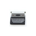 Porta memo a forma di macchina da scrivere retrò in bianco e nero con tastiera QWERTY - Macchina da scrivere - Nero