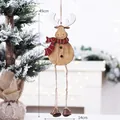 Grande renna in legno con sciarpa a quadri rossi e campanelli, decoro natalizio da 49 cm - Grande / Sciarpa Rossa