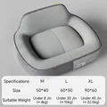 Tweekleurige pet sofa van textuurstof beschikbaar in de maten M, L en XL - M (50*40cm) / Tweekleurig Grijs