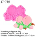 Moule en silicone rose en forme de pêche avec résultat de décoration de gâteau 3D - 1# Rose (17-755)