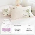 Disposable non-woven pillowcase set with panda and bamboo print in 50x80cm size - Pillowcase / Bamboo Panda Print