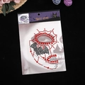 Halloween face gems sticker featuring red and black spider web and bat designs - Red & Black Spiderweb