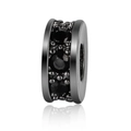 Macro-opname van zwarte zirkoon spacer kraal met metallic afwerking voor DIY-sieraden - Gunmetal Basis Zwarte Zirkon