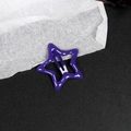 Fermaglio per capelli a stella viola Y2K in metallo con finitura lucida color caramello - Viola scuro