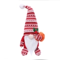 Gnomo di Natale in peluche con cappello rosso a fiocchi di neve e sacchetto regalo - Rosso Maschio (Con Sacco Regalo) / Rosso/Bianco/Arancione