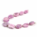 Irregular pink geode crystal flower beads for jewelry making necklaces and bracelets - Tower Shape 12-28mm / Rose Red