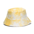 Cappello da pescatore tie-dye giallo e bianco in cotone con texture e cuciture - Stile Tie-dye Giallo e Bianco (3#)
